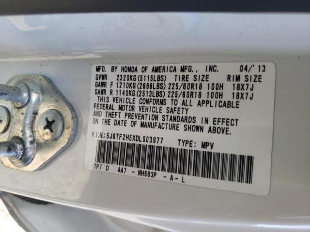 Photo 10 from auction – 2013 HONDA CROSSTOUR with VIN 5J6TF2H5XDL003977