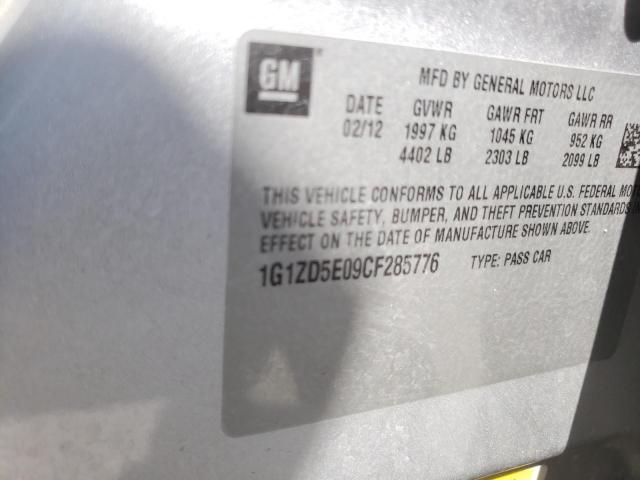 Photo 10 from auction – 2012 CHEVROLET MALIBU with VIN 1G1ZD5E09CF285776