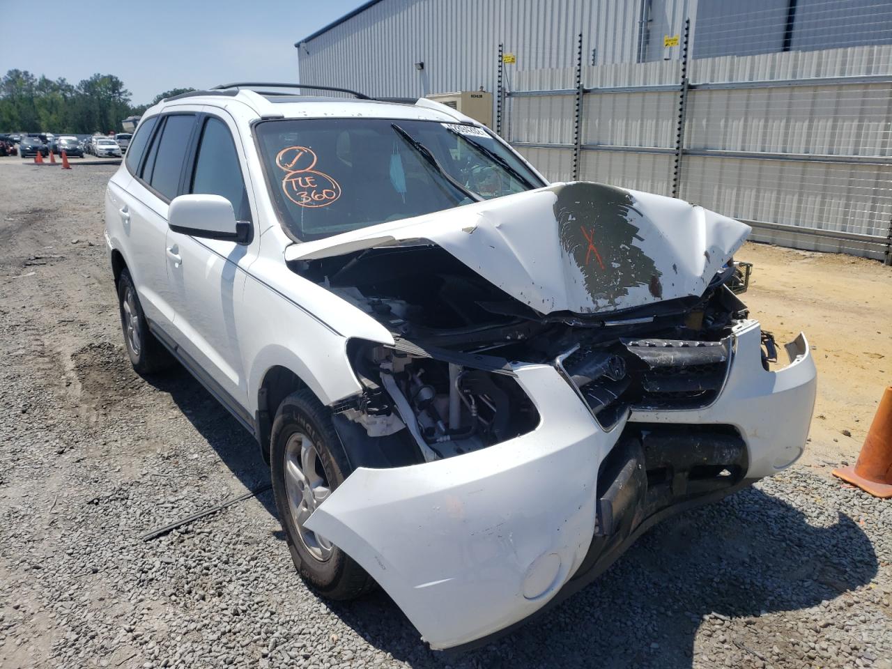 HYUNDAI SANTA FE G 2007 with VIN 5NMSG13D87H100348 - Photo from auction