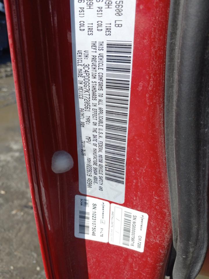 Photo 10 from auction – 2019 DODGE JOURNEY CR with VIN 3C4PDDGG7KT720561
