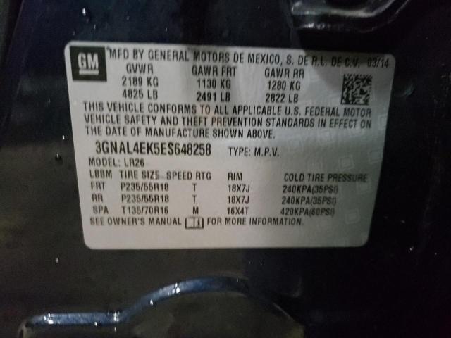 Photo 10 from auction – 2014 CHEVROLET CAPTIVA LT with VIN 3GNAL4EK5ES648258