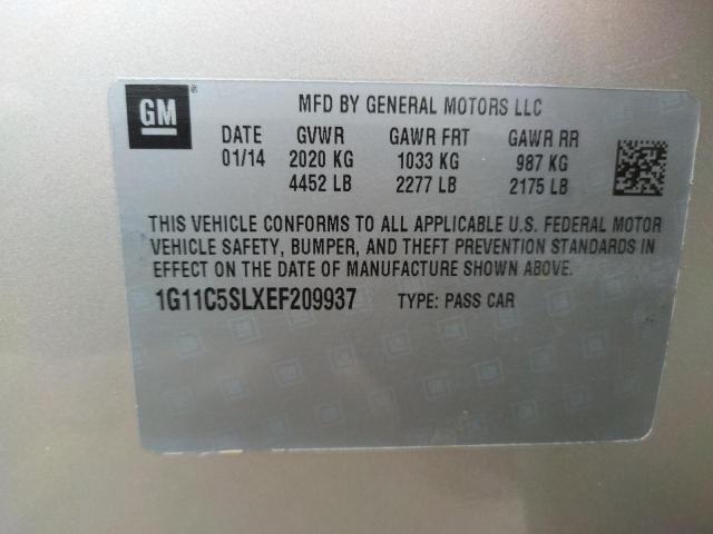 Photo 10 from auction – 2014 CHEVROLET MALIBU 1LT with VIN 1G11C5SLXEF209937