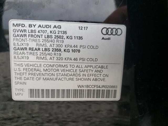 Photo 10 from auction – 2018 AUDI Q3 PREMIUM with VIN WA1BCCFS4JR020883