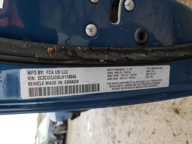Photo 10 from auction – 2020 DODGE CHALLENGER with VIN 2C3CDZJG8LH174646