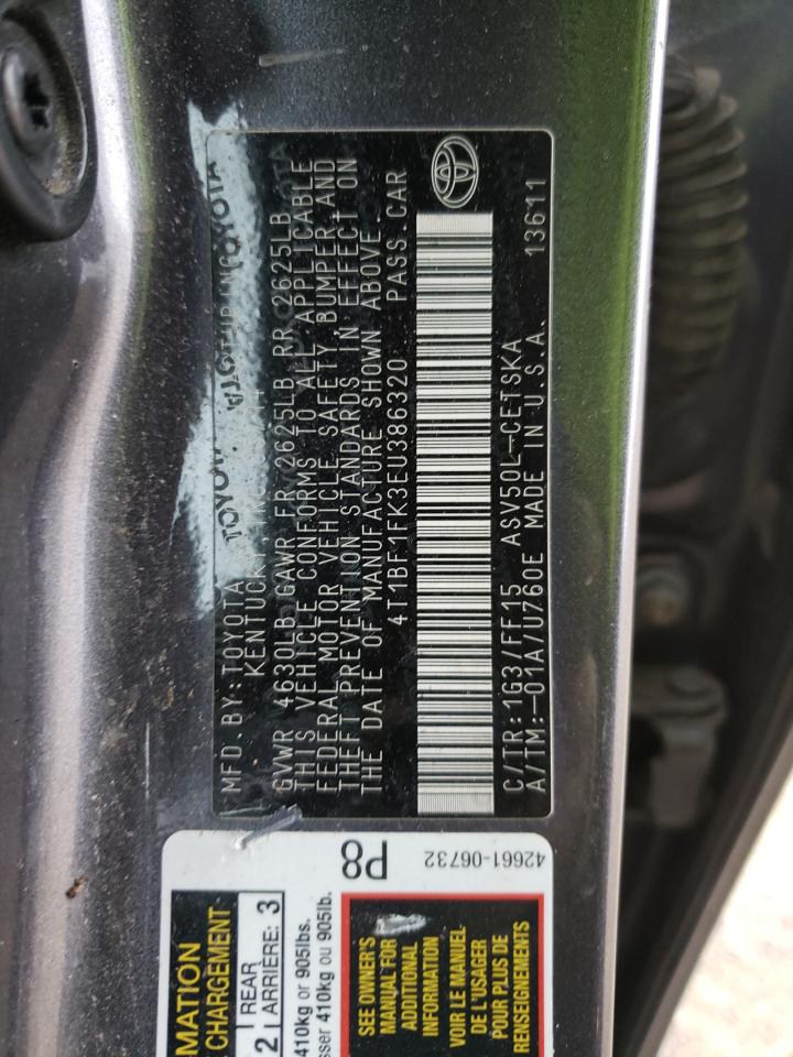 Photo 10 from auction – 2014 TOYOTA CAMRY L with VIN 4T1BF1FK3EU386320