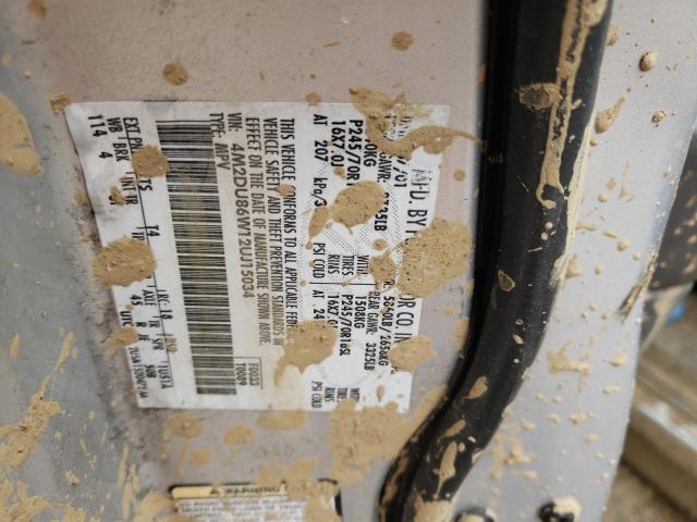 Photo 10 from auction – 2002 MERCURY MOUNTAINEE with VIN 4M2DU86W12UJ15034