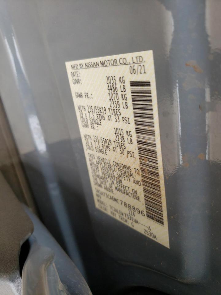 Photo 10 from auction – 2021 NISSAN ROGUE SL with VIN 5N1AT3CA6MC788896