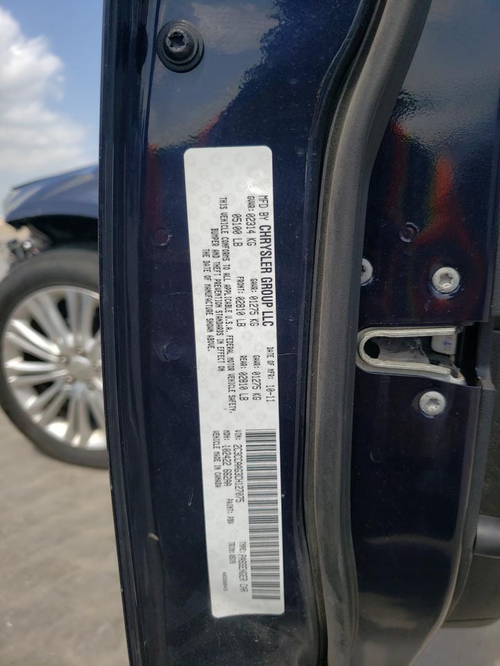 Photo 10 from auction – 2012 CHRYSLER 300 with VIN 2C3CCAAG3CH127075