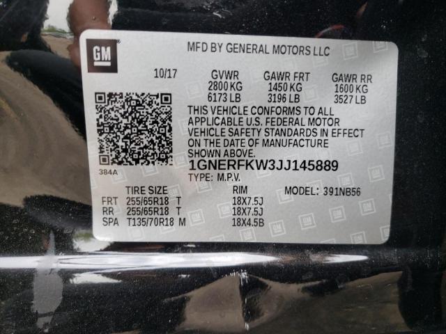 Photo 10 from auction – 2018 CHEVROLET TRAVERSE L with VIN 1GNERFKW3JJ145889