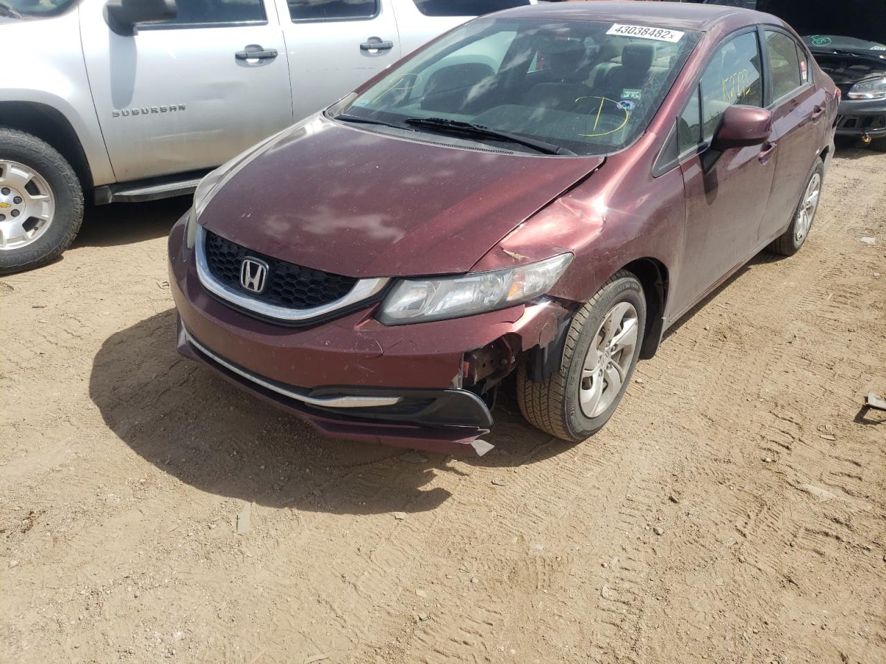 Photo 9 from auction – 2013 HONDA CIVIC LX with VIN 19XFB2F53DE002132