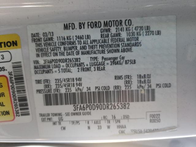 Photo 10 from auction – 2013 FORD FUSION TIT with VIN 3FA6P0D90DR265382