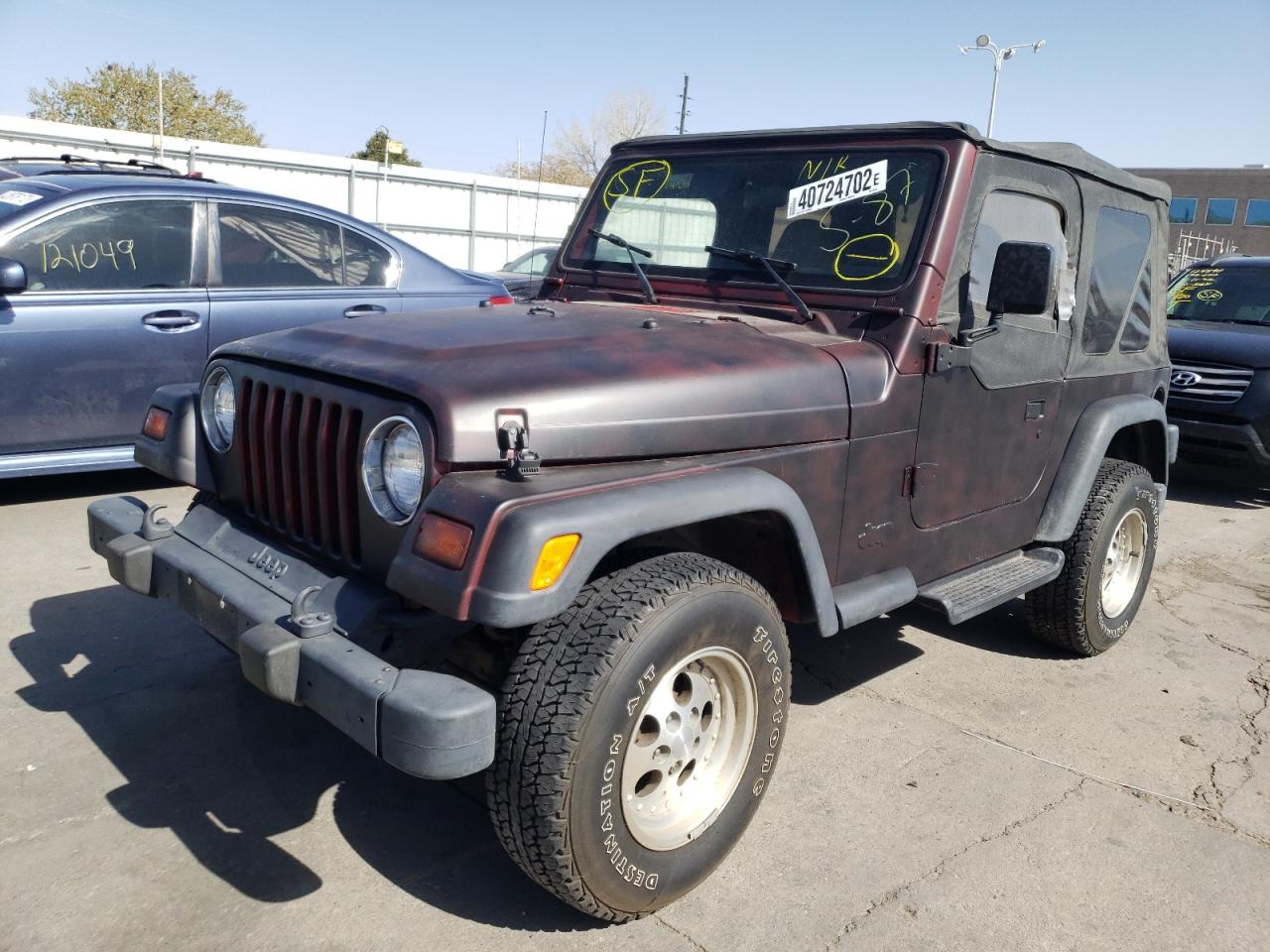 Photo 2 from auction – 1999 JEEP WRANGLER / with VIN 1J4FY19S2XP405558
