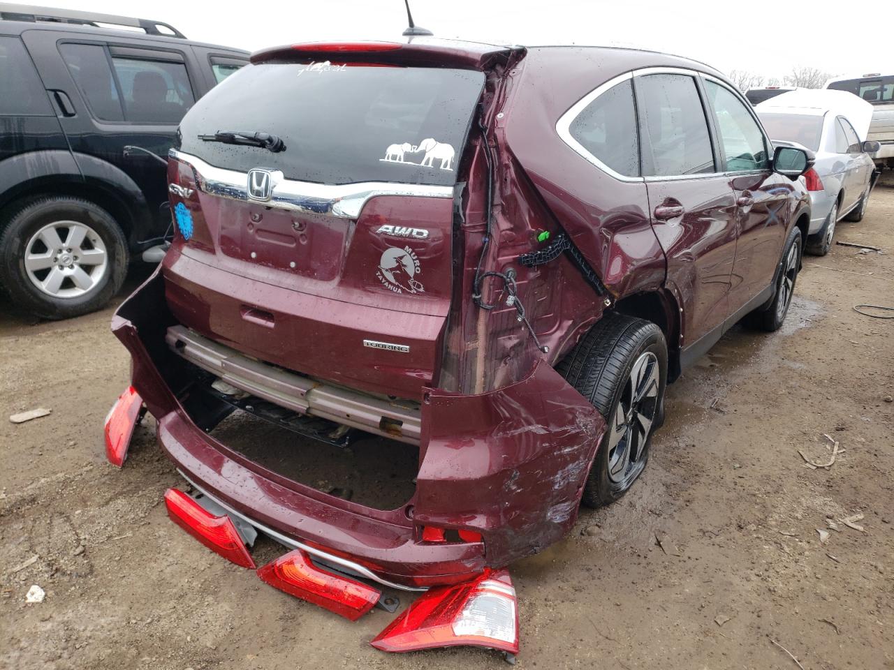 Photo 4 from auction – 2015 HONDA CR-V TOURI with VIN 5J6RM4H96FL056516
