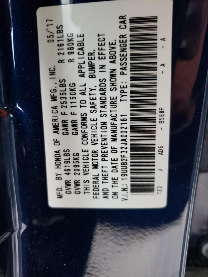 Photo 10 from auction – 2018 ACURA TLX with VIN 19UUB2F32JA002161