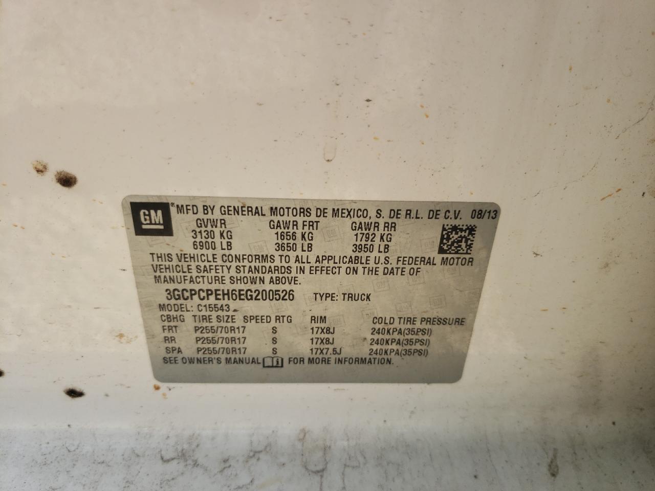 Photo 10 from auction – 2014 CHEVROLET SILVERADO with VIN 3GCPCPEH6EG200526