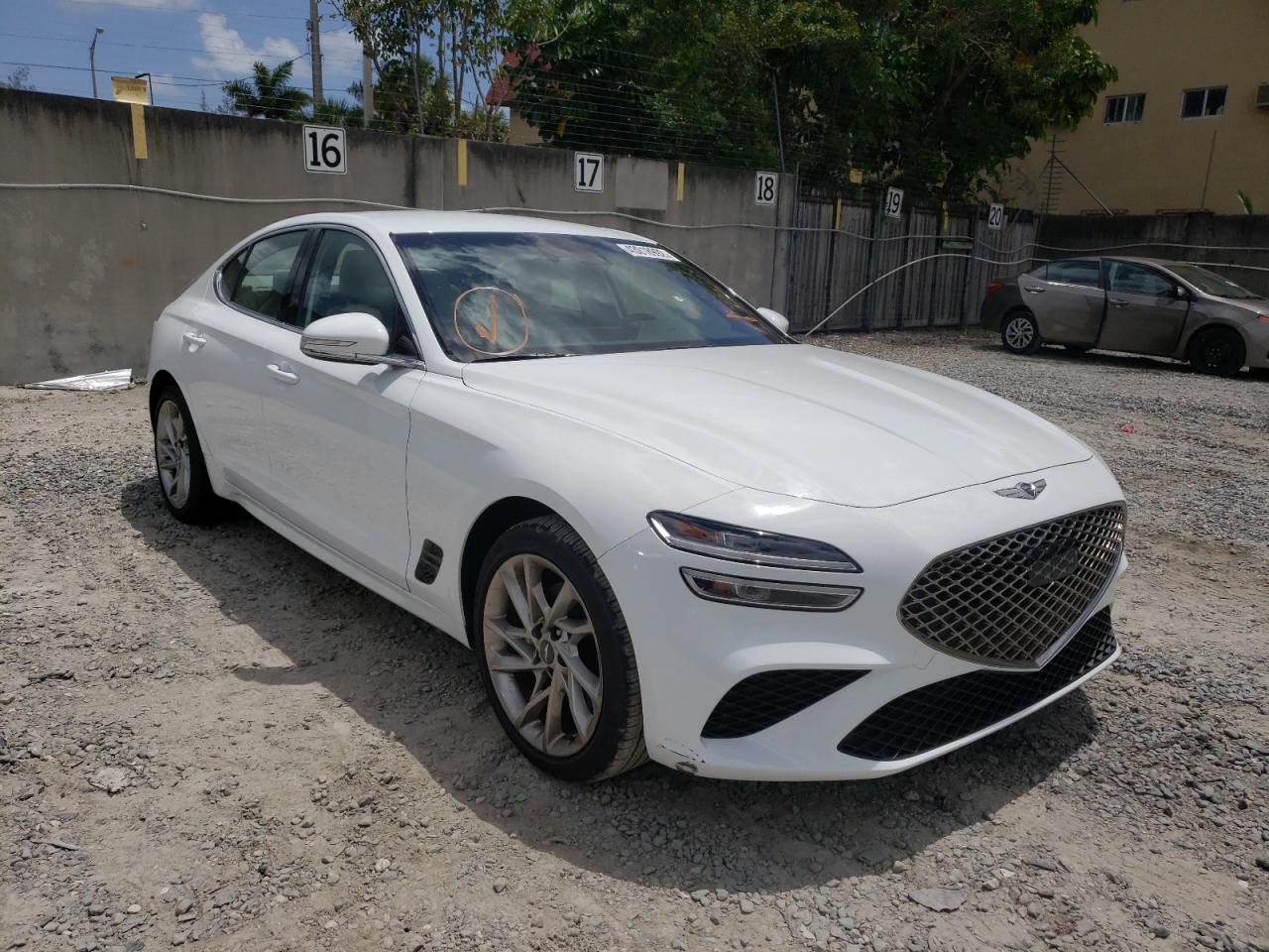 GENESIS G70 BASE 2022 with VIN KMTG34TA4NU093351 - Photo from auction