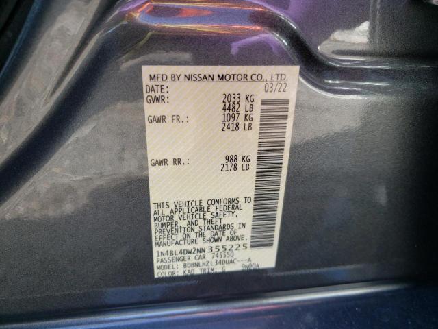 Photo 10 from auction – 2022 NISSAN ALTIMA with VIN 1N4BL4DW2NN355225
