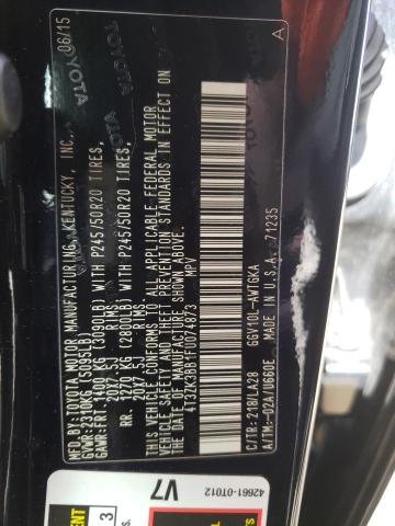 Photo 10 from auction – 2015 TOYOTA VENZA LE with VIN 4T3ZK3BB1FU074873