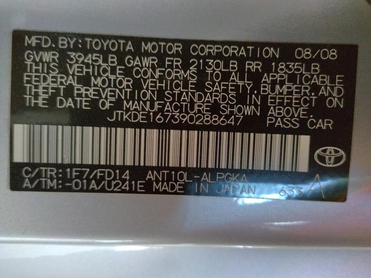 Photo 10 from auction – 2009 TOYOTA SCION TC with VIN JTKDE167390288647