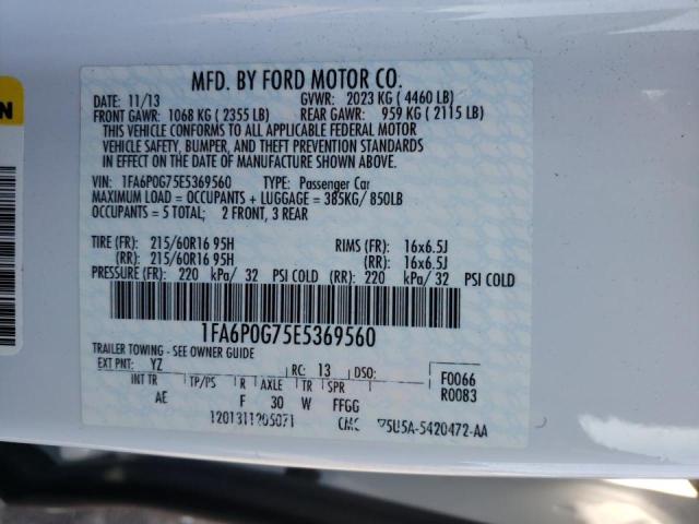 Photo 10 from auction – 2014 FORD FUSION S with VIN 1FA6P0G75E5369560