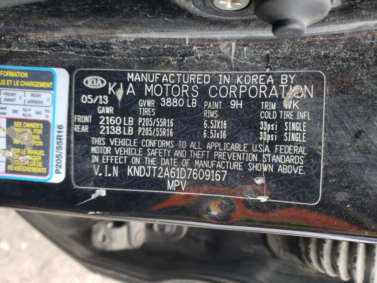 Photo 10 from auction – 2013 KIA SOUL + with VIN KNDJT2A61D7609167