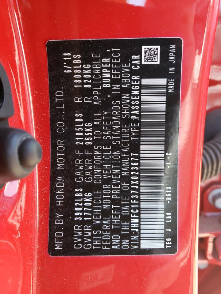 Photo 11 from auction – 2018 HONDA CIVIC EX with VIN JHMFC1F37JX023677