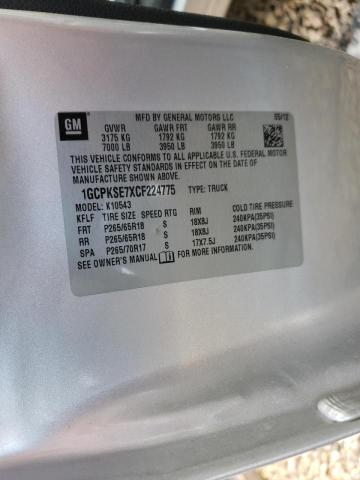 Photo 10 from auction – 2012 CHEVROLET SILVERADO with VIN 1GCPKSE7XCF224775