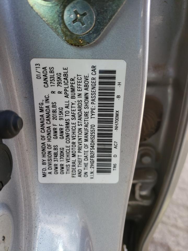 Photo 10 from auction – 2013 HONDA CIVIC LX with VIN 2HGFB2F54DH525570