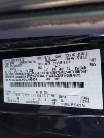 Photo 10 from auction – 2016 FORD ESCAPE TIT with VIN 1FMCU0JXXGUA59553