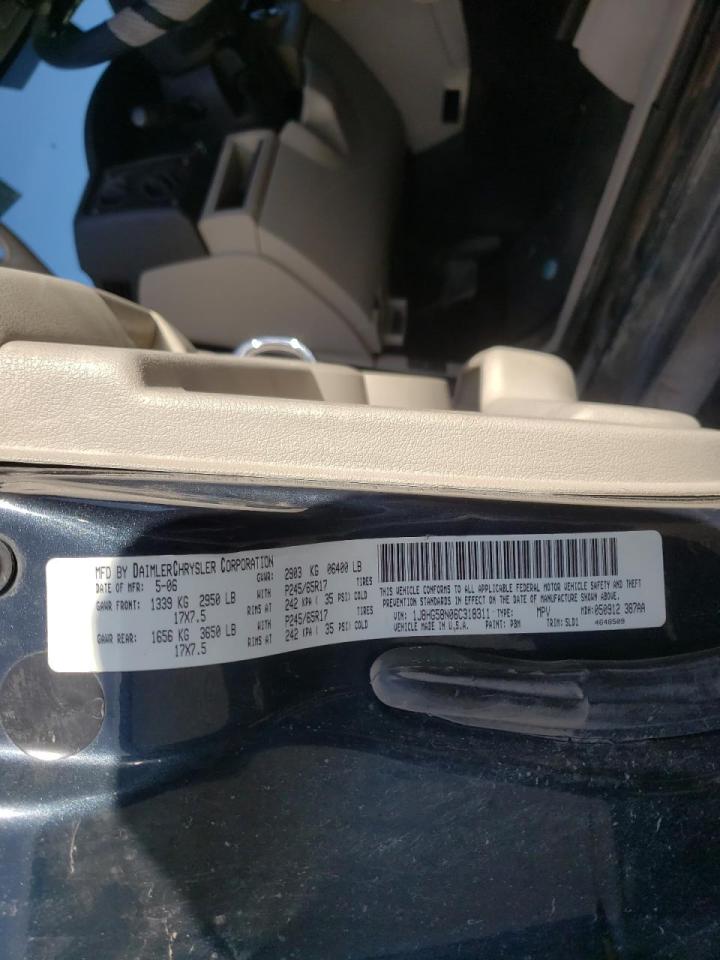 Photo 10 from auction – 2006 JEEP COMMANDER with VIN 1J8HG58N06C318311