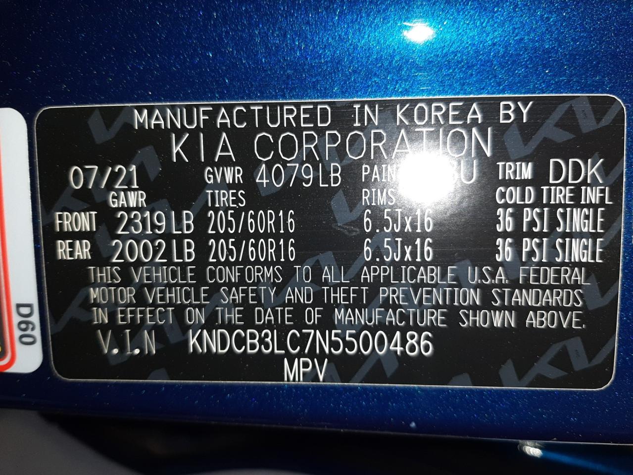 Photo 10 from auction – 2022 KIA NIRO LX with VIN KNDCB3LC7N5500486