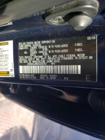 Photo 10 from auction – 2016 TOYOTA 4RUNNER SR with VIN JTEBU5JR8G5332252