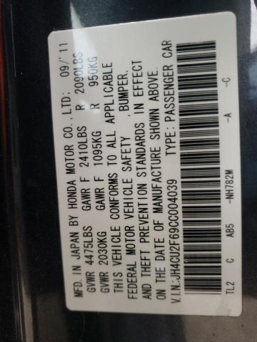 Photo 10 from auction – 2012 ACURA TSX TECH with VIN JH4CU2F69CC004039