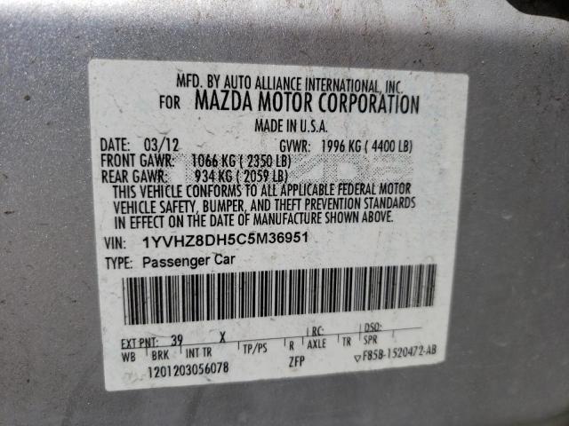 Photo 10 from auction – 2012 MAZDA 6 I with VIN 1YVHZ8DH5C5M36951
