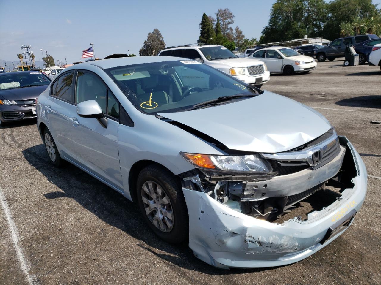 HONDA CIVIC LX 2012 with VIN JHMFB2F54CS002604 - Photo from auction