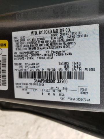 Photo 10 from auction – 2013 FORD FUSION SE with VIN 3FA6P0HR8DR133500