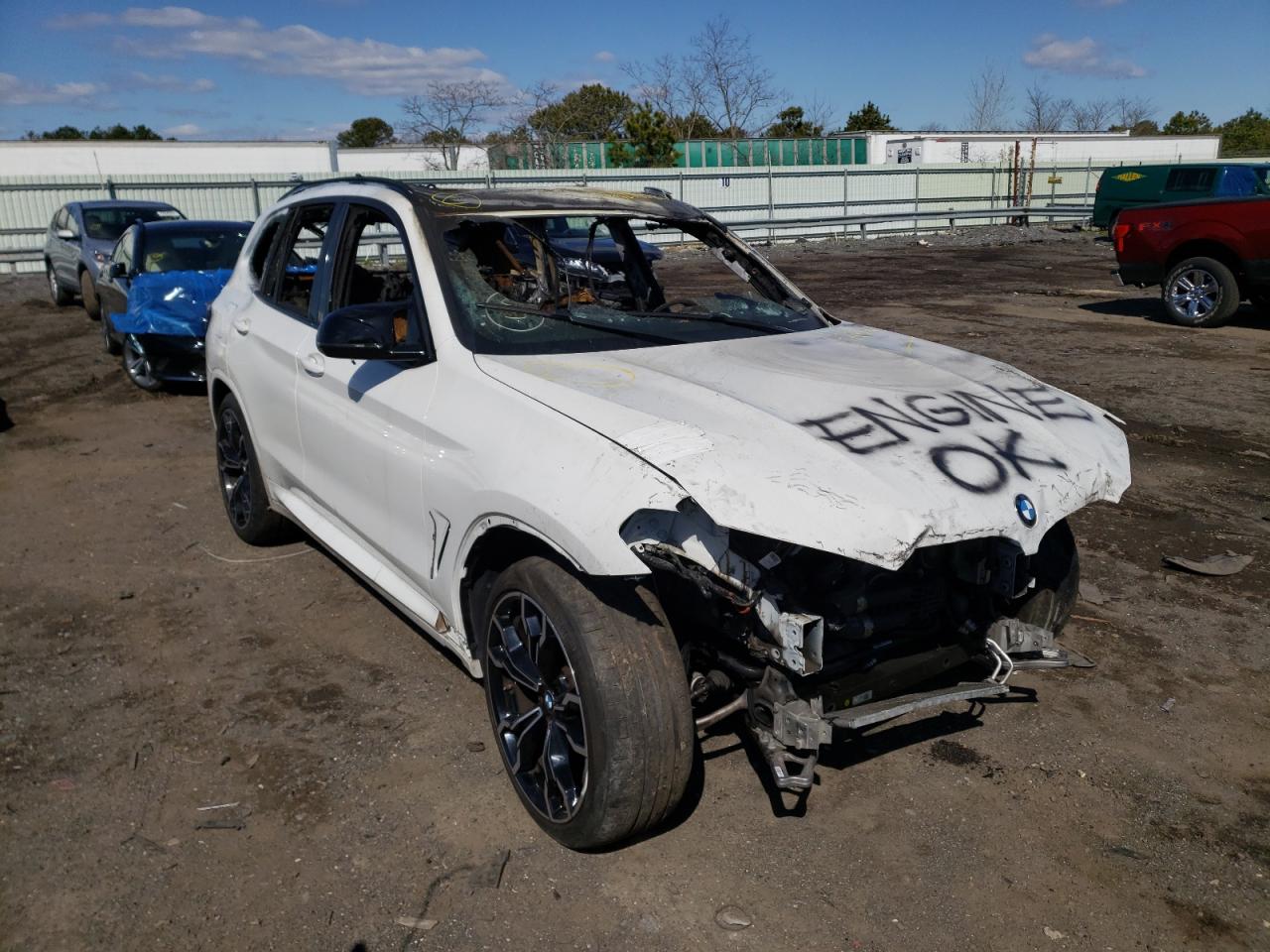 BMW X3 M COMPE 2020 with VIN 5YMTS0C04LLT09774 - Photo from auction