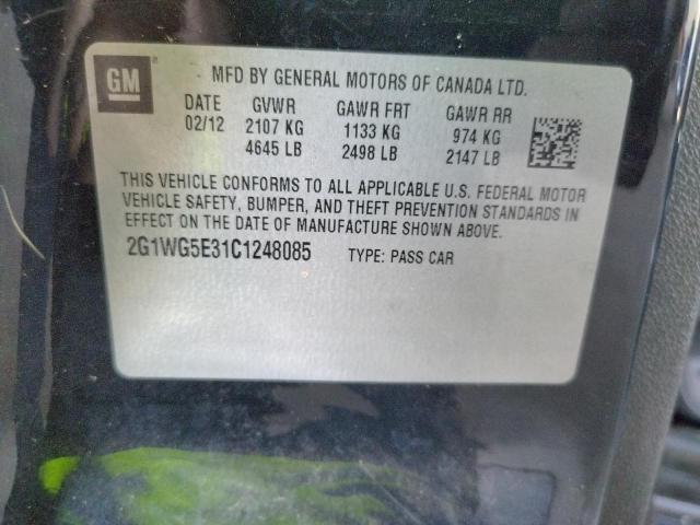 Photo 10 from auction – 2012 CHEVROLET IMPALA LT with VIN 2G1WG5E31C1248085