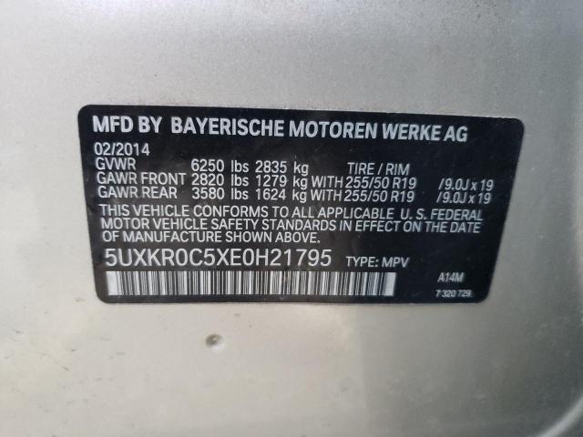 Photo 10 from auction – 2014 BMW X5 XDRIVE3 with VIN 5UXKR0C5XE0H21795