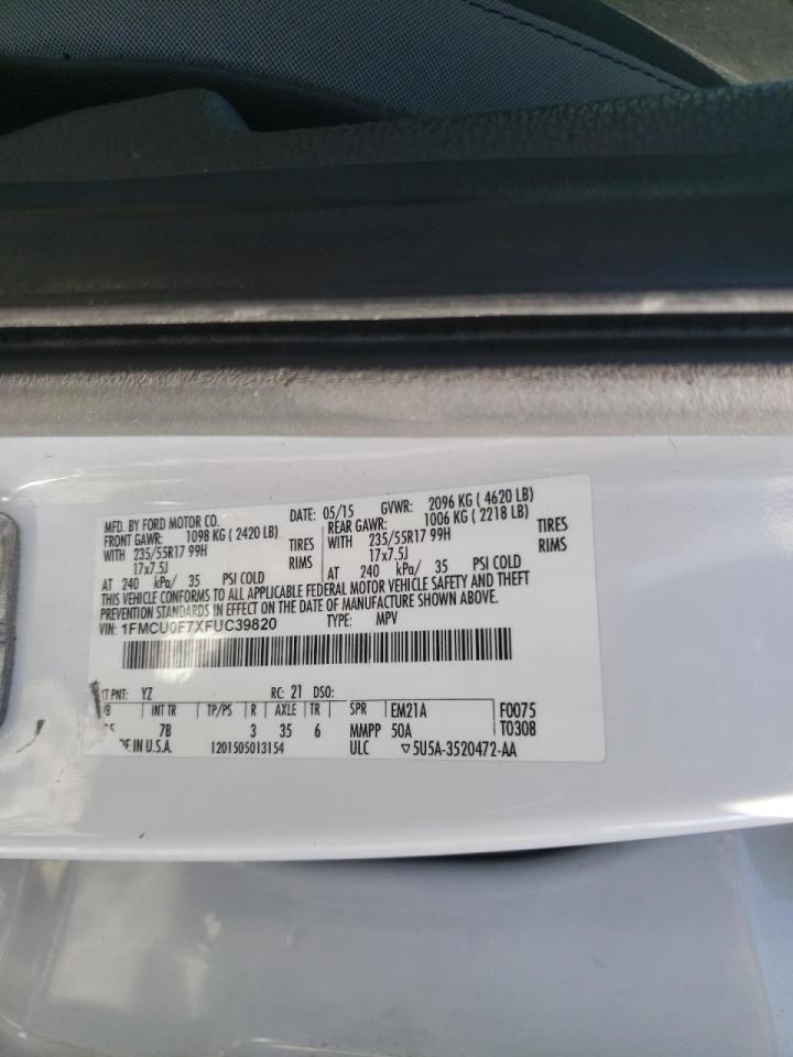 Photo 10 from auction – 2015 FORD ESCAPE S with VIN 1FMCU0F7XFUC39820