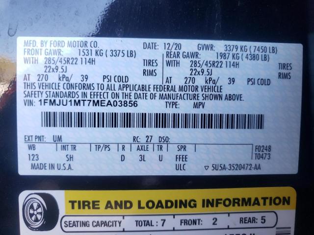Photo 10 from auction – 2021 FORD EXPEDITION with VIN 1FMJU1MT7MEA03856