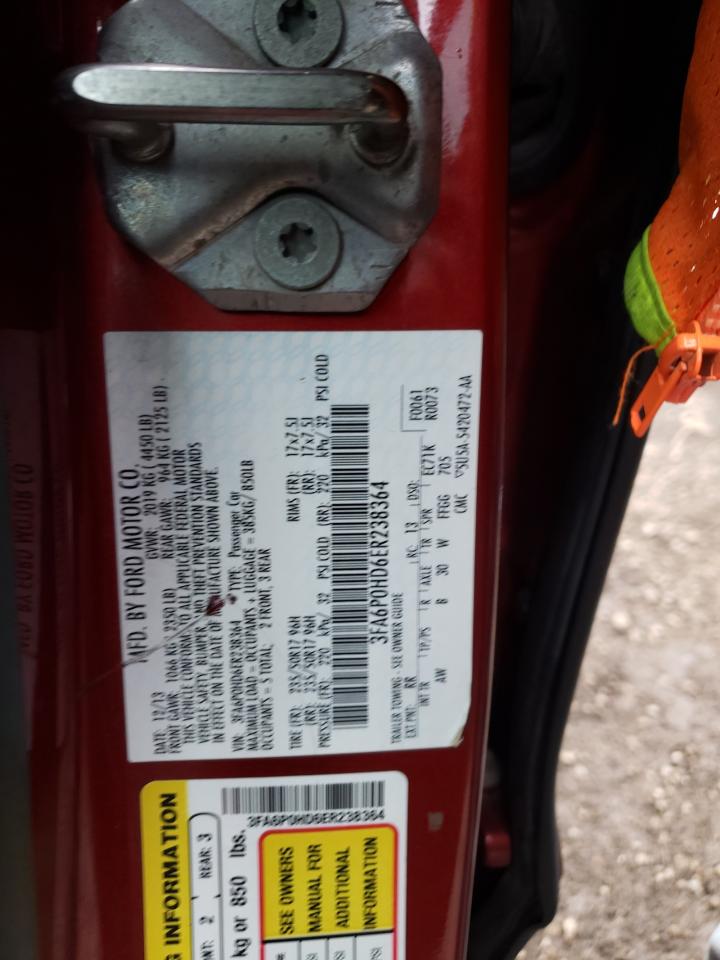 Photo 10 from auction – 2014 FORD FUSION SE with VIN 3FA6P0HD6ER238364