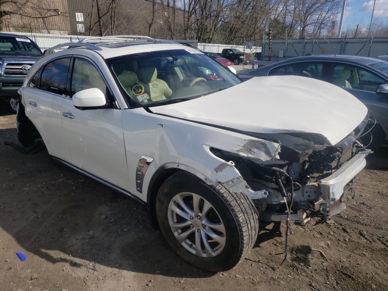 INFINITI FX37 2013 with VIN JN8CS1MW0DM174844 - Photo from auction