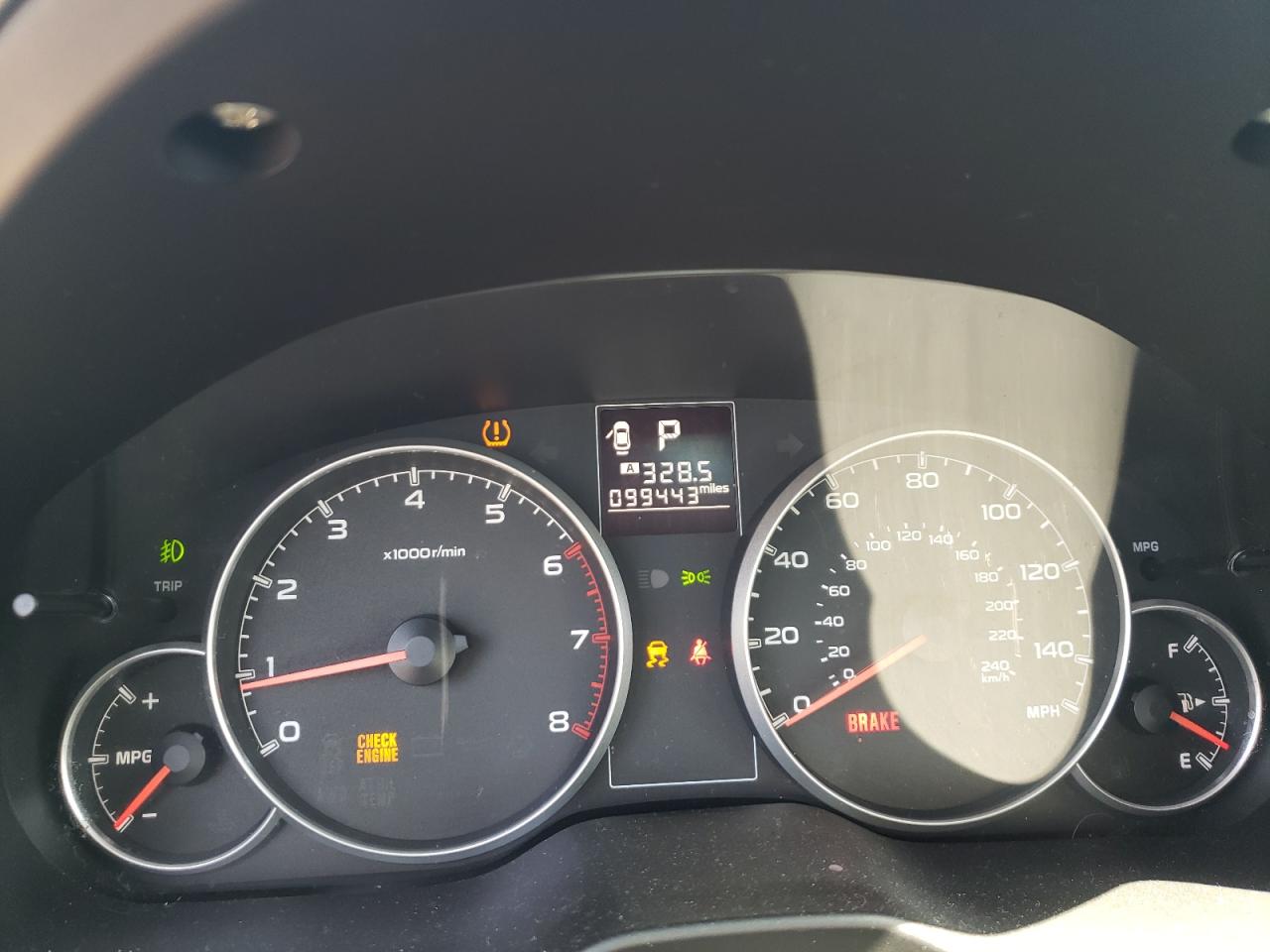 Photo 8 from auction – 2013 SUBARU LEGACY 2.5 with VIN 4S3BMBG65D3043448