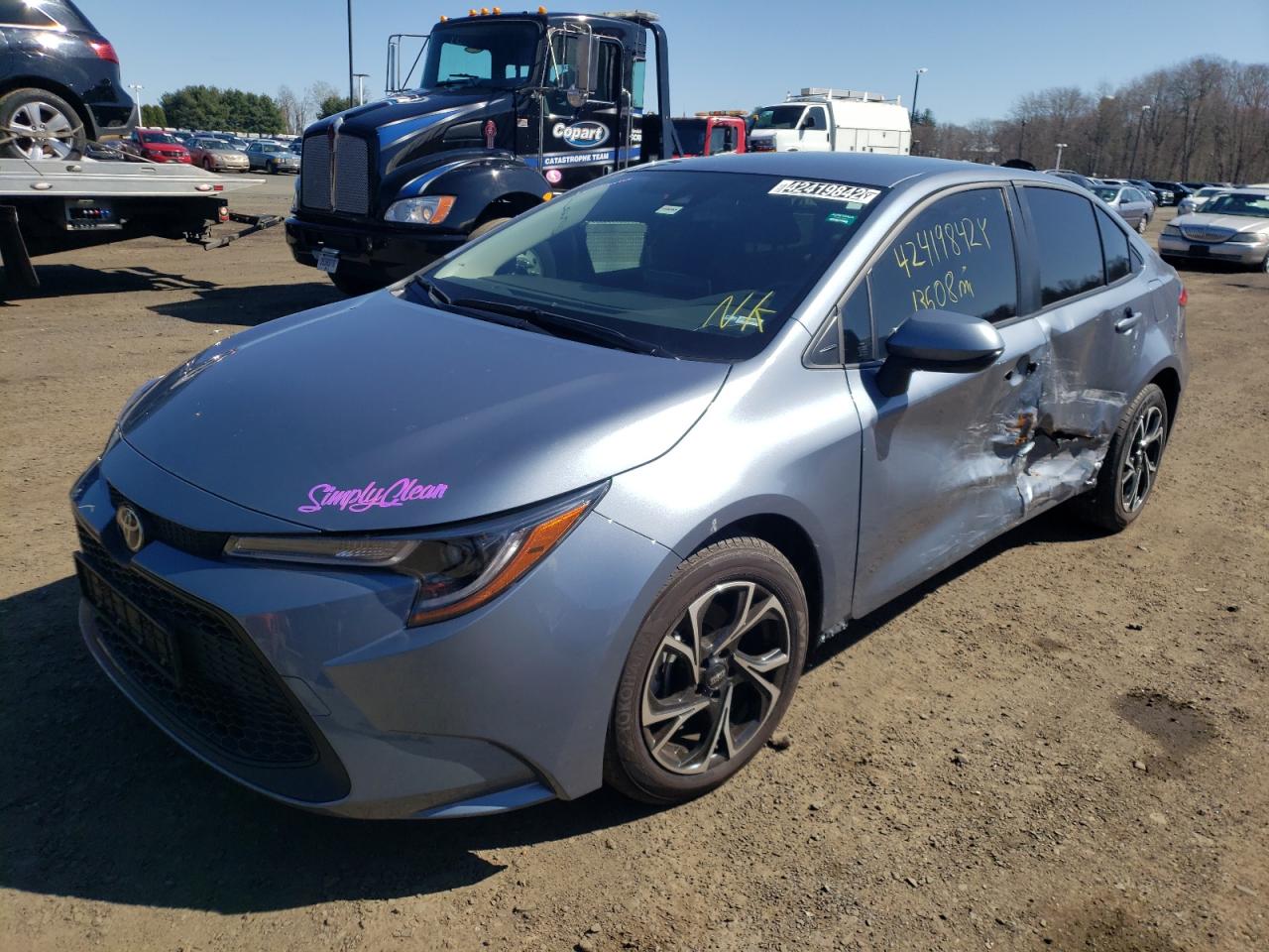 Photo 2 from auction – 2021 TOYOTA COROLLA LE with VIN JTDEPMAE1MJ165767