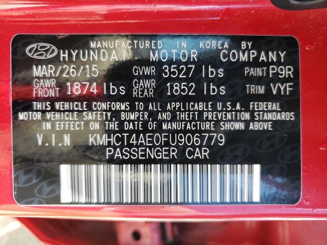 Photo 10 from auction – 2015 HYUNDAI ACCENT GLS with VIN KMHCT4AE0FU906779