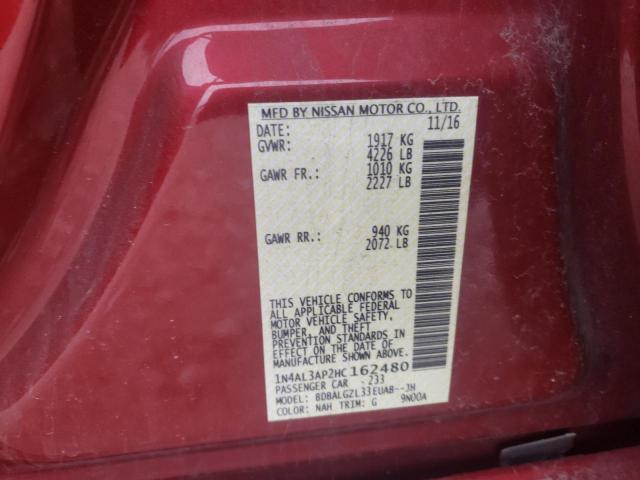 Photo 10 from auction – 2017 NISSAN ALTIMA 2.5 with VIN 1N4AL3AP2HC162480
