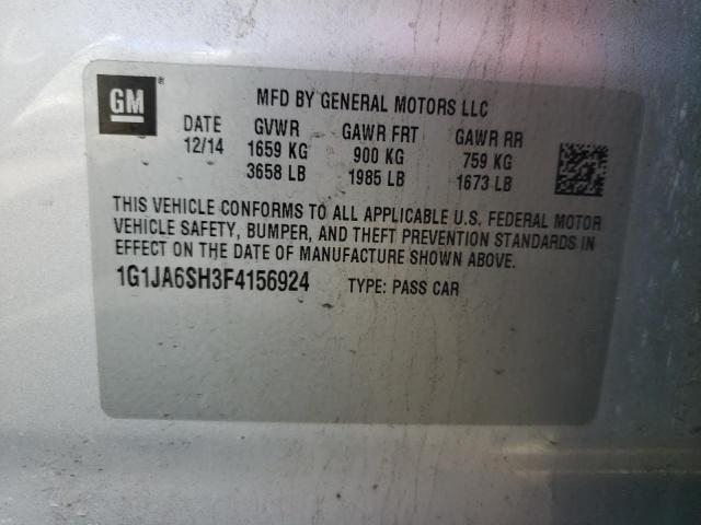 Photo 10 from auction – 2015 CHEVROLET SONIC LS with VIN 1G1JA6SH3F4156924