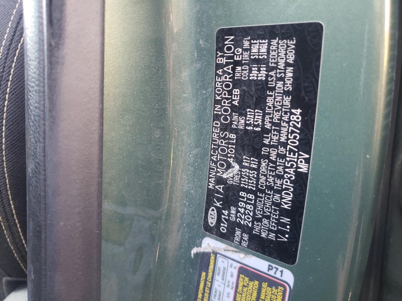 Фото 10 с аукциона – 2014 KIA SOUL + с VIN KNDJP3A51E7057284