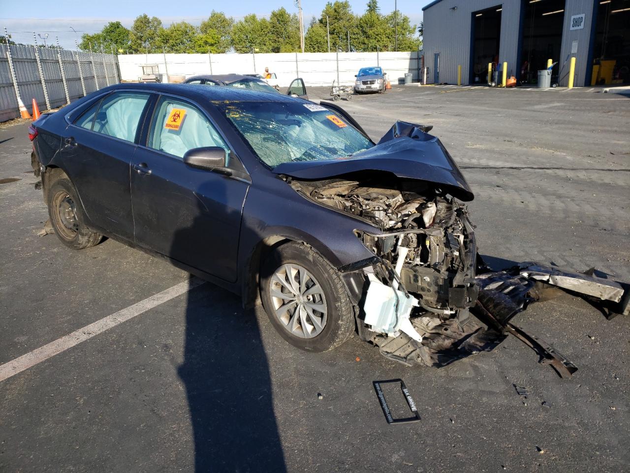 TOYOTA CAMRY LE 2017 with VIN 4T1BF1FK9HU648412 - Photo from auction